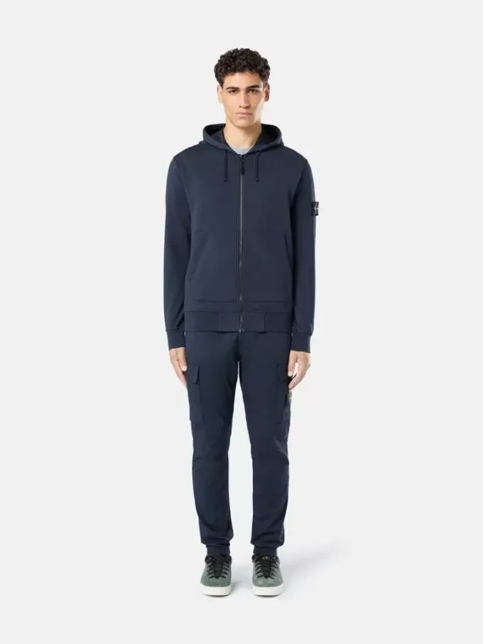 Regular fit sweatshirt met capuchon en ritssluiting en zakken