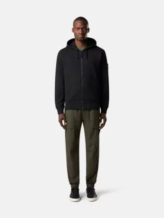 Regular fit sweatshirt met capuchon en ritssluiting en zakken