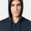 Regular fit sweatshirt met capuchon en ritssluiting en zakken