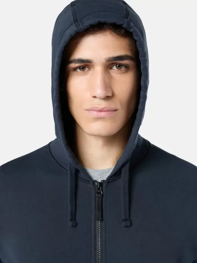 Regular fit sweatshirt met capuchon en ritssluiting en zakken