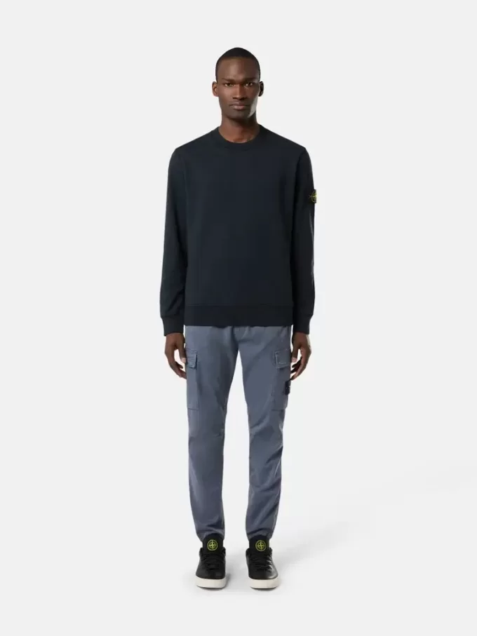 Regular fit sweatshirt met ronde hals en elastische manchetten