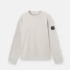 Regular fit sweatshirt met ronde hals en geribde inzetstukken