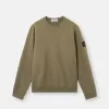 Regular fit sweatshirt met ronde hals en geribde inzetstukken