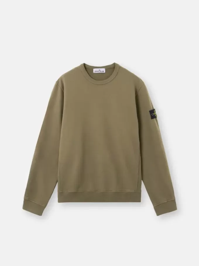 Regular fit sweatshirt met ronde hals en geribde inzetstukken