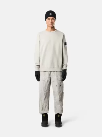 Regular fit sweatshirt met ronde hals en geribde inzetstukken