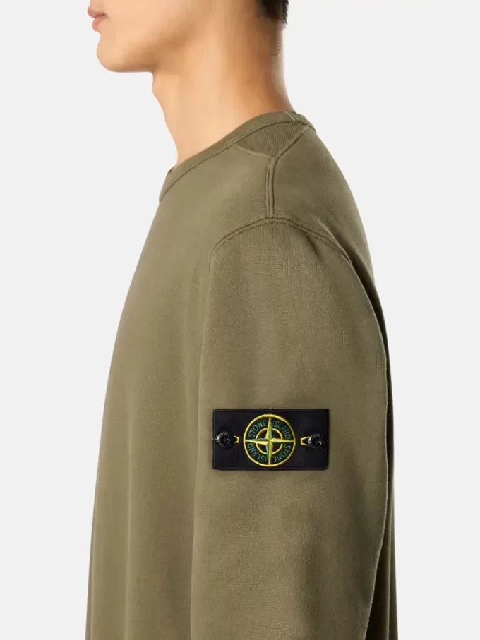 Regular fit sweatshirt met ronde hals en geribde inzetstukken