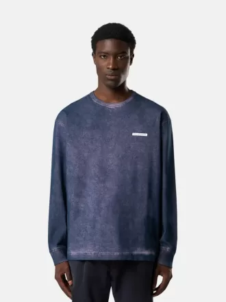 Regular fit sweatshirt met ronde hals en letterprint