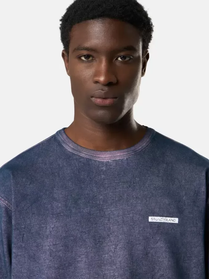 Regular fit sweatshirt met ronde hals en letterprint