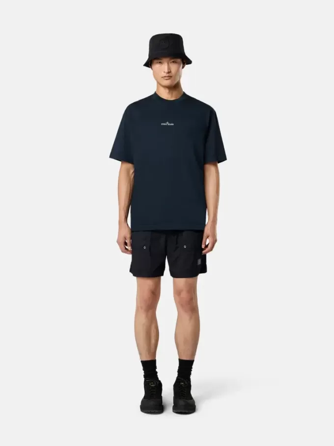 Regular fit T-shirt met korte mouwen en ‘Industrial’-print Regular fit T-shirt met korte mouwen en ‘Industrial’-print