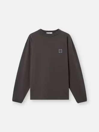 Regular fit T-shirt met lange mouwen en ton sur ton Compass-patch.