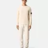 Relaxed-fit chino met elastische tailleband.