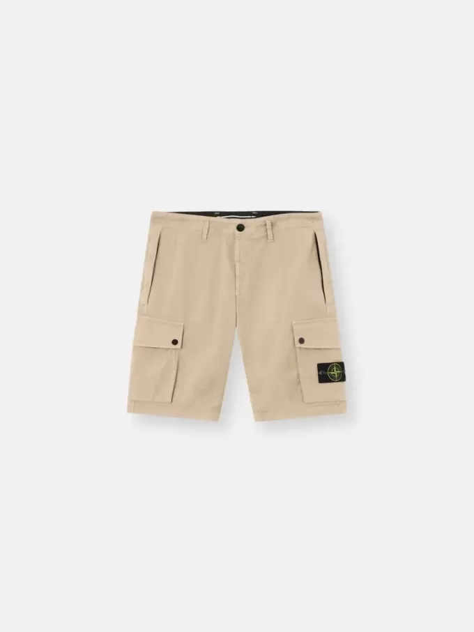 Slim-fit bermuda met ritszakken.
