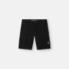 Slim-fit bermuda met ritszakken.