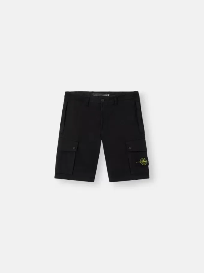 Slim-fit bermuda met ritszakken.