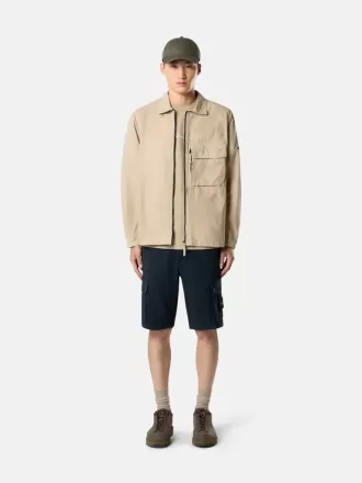 Slim-fit bermuda met ritszakken.
