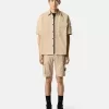 Slim-fit bermuda met ritszakken.