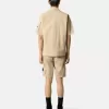 Slim-fit bermuda met ritszakken.