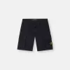 Slim-fit cargo bermuda met ritszakken.