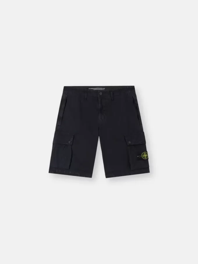 Slim-fit cargo bermuda met ritszakken.