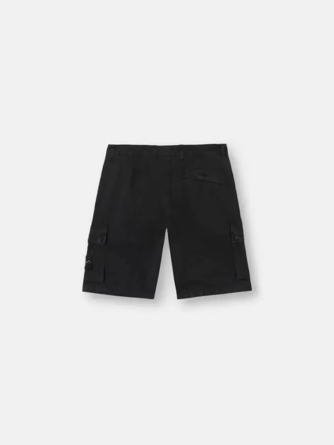 Slim-fit cargo bermuda met ritszakken.