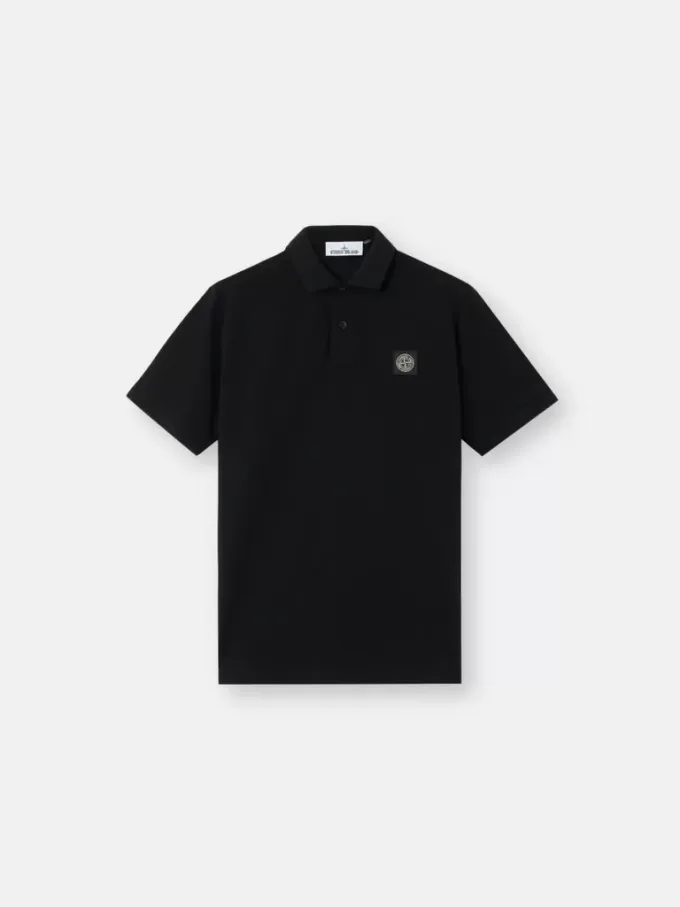 Slim-fit poloshirt met korte mouwen en Compass-patch