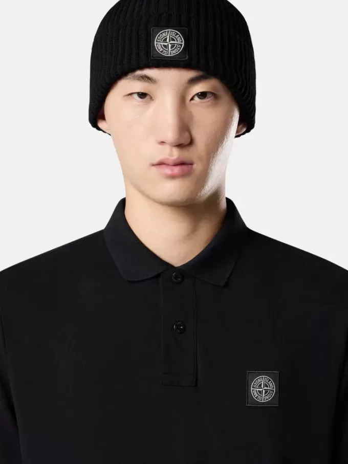 Slim-fit poloshirt met korte mouwen en Compass-patch