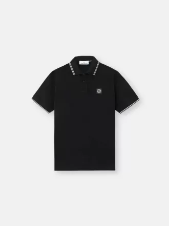 Slim-fit poloshirt met korte mouwen en gestreepte details
