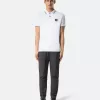 Slim-fit poloshirt met korte mouwen en gestreepte details