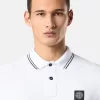 Slim-fit poloshirt met korte mouwen en gestreepte details