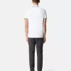 Slim-fit poloshirt met korte mouwen en gestreepte details