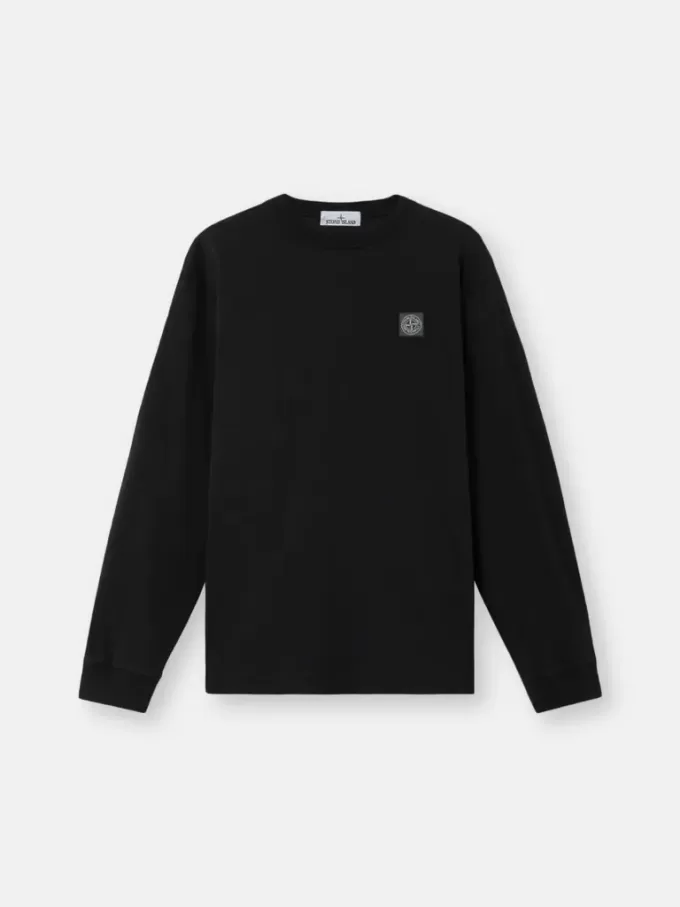 Slim-fit T-shirt met lange mouwen en Compass-patch