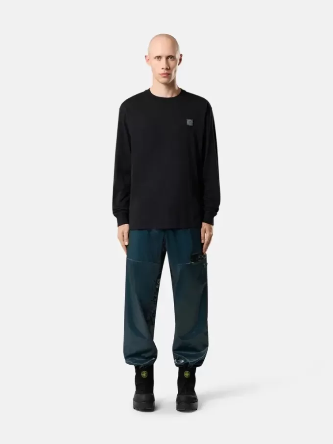 Slim-fit T-shirt met lange mouwen en Compass-patch