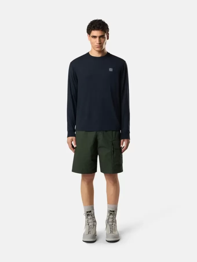 Slim-fit T-shirt met lange mouwen en Compass-patch