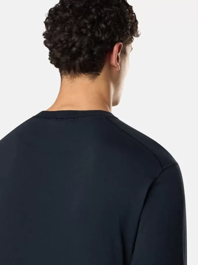 Slim-fit T-shirt met lange mouwen en Compass-patch