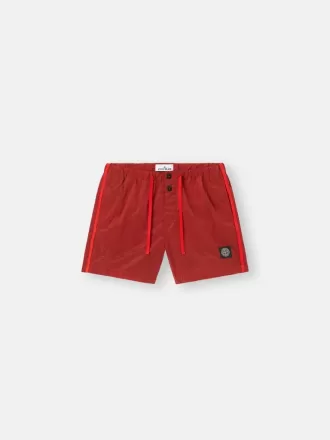 Slim-fit zwemshort met zakken en mesh voering