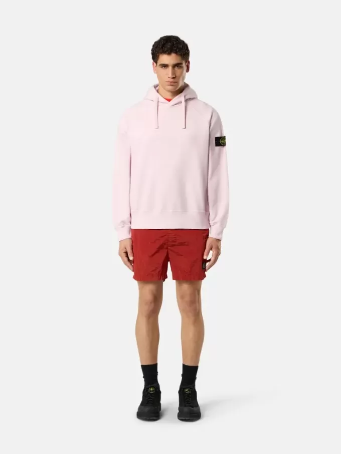 Oversized sweatshirt met capuchon en raglanmouwen.