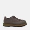 Sneaker met vetersluiting, rubberen rand en profielzool