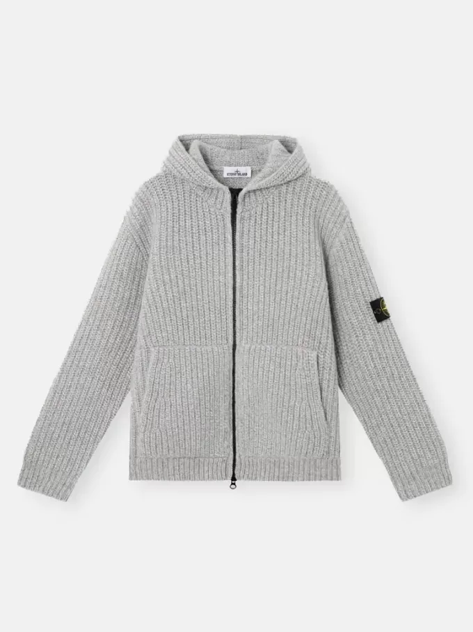 Sweater met capuchon, ritssluiting, zakken en vissersrib Sweater met capuchon, ritssluiting, zakken en vissersrib