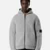 Sweater met capuchon, ritssluiting, zakken en vissersrib Sweater met capuchon, ritssluiting, zakken en vissersrib