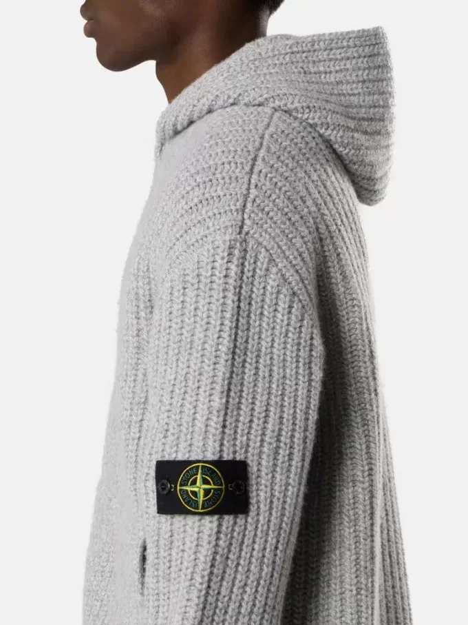 Sweater met capuchon, ritssluiting, zakken en vissersrib Sweater met capuchon, ritssluiting, zakken en vissersrib