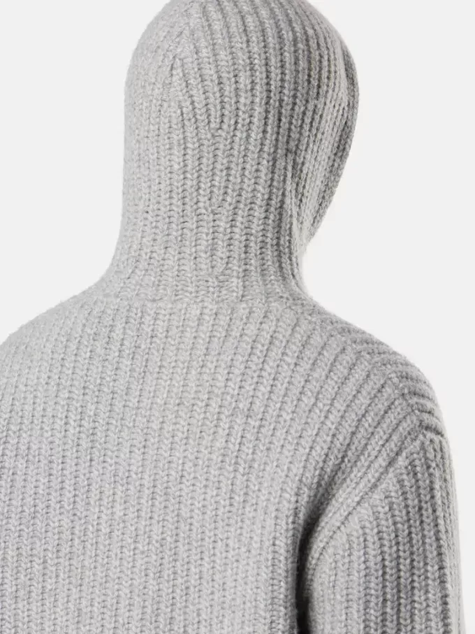 Sweater met capuchon, ritssluiting, zakken en vissersrib Sweater met capuchon, ritssluiting, zakken en vissersrib