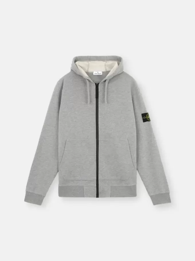 Sweatshirt met capuchon met trekkoord en ritssluiting.
