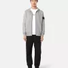 Sweatshirt met capuchon met trekkoord en ritssluiting.