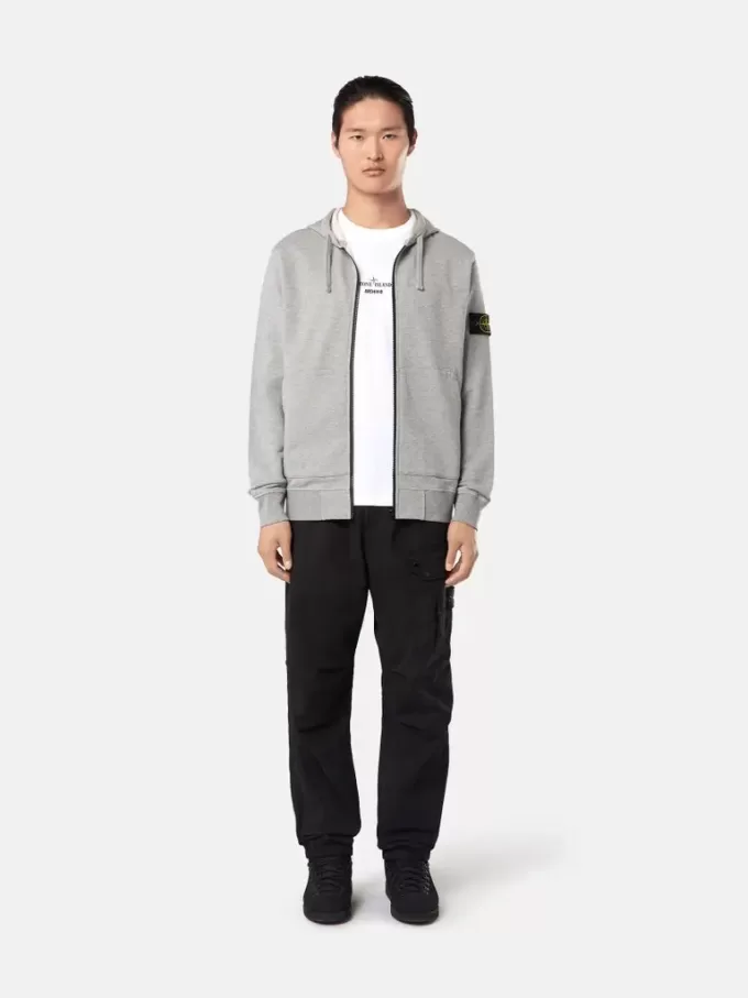 Sweatshirt met capuchon met trekkoord en ritssluiting.