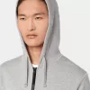Sweatshirt met capuchon met trekkoord en ritssluiting.