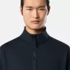 Sweatshirt met halve rits en opgestikte zakken