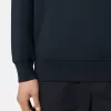 Sweatshirt met halve rits en opgestikte zakken