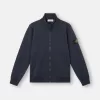 Sweatshirt met opgestikte zakken en ritssluiting