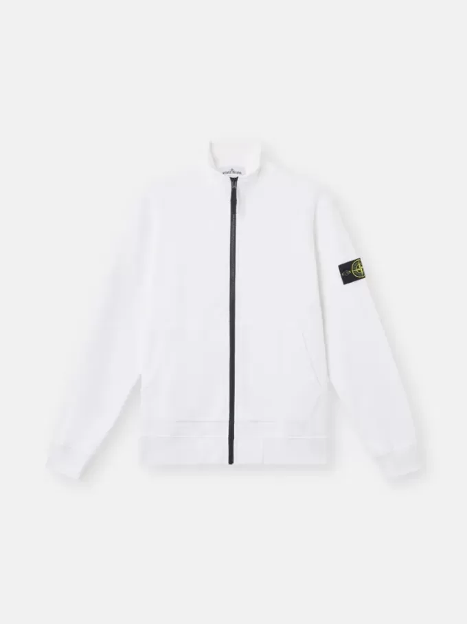 Sweatshirt met opgestikte zakken en ritssluiting