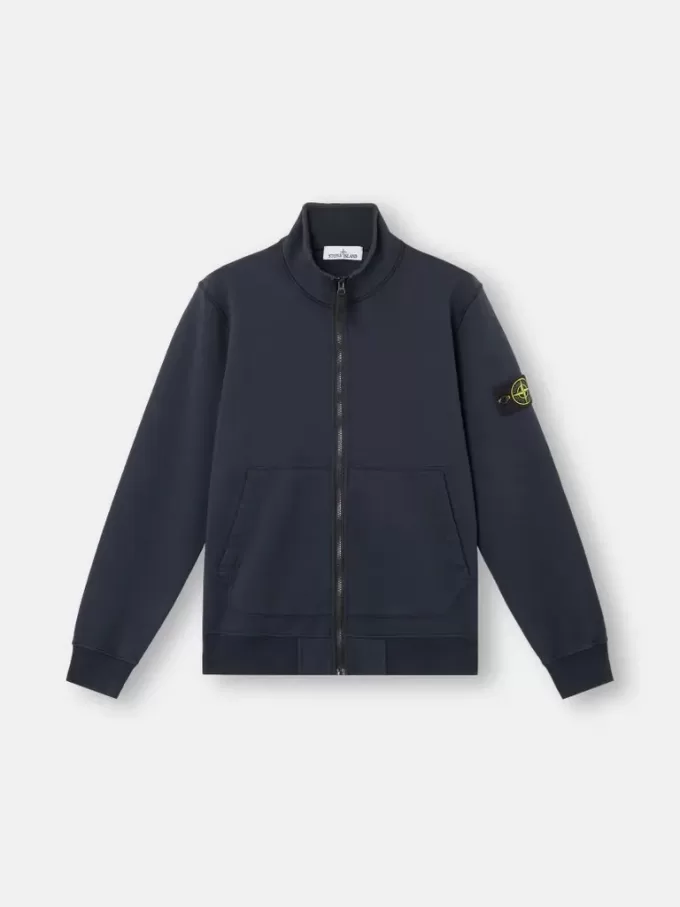Sweatshirt met opgestikte zakken en ritssluiting